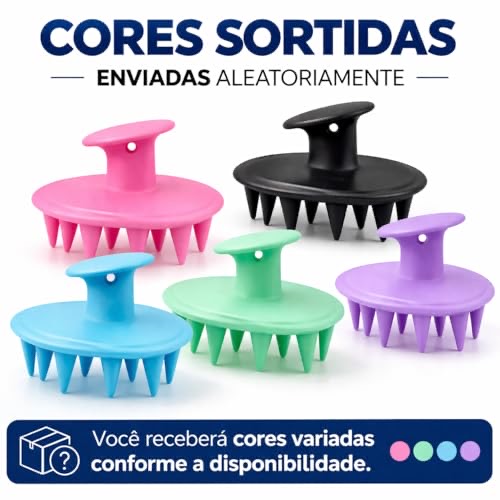 Escova Massageadora de Couro Cabeludo